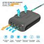 SOKOO 200-Watt 220V to 110V Converter, Step Down Voltage Converter, International Power Converter/Travel Adapter- Use for EU/UK/AU/US/India More Than 150 Countries, USB Quick Charger 3.0 Grey