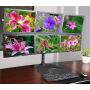 EasyMountLCD EZM Deluxe Hex Monitor Mount Stand Free Standing with Grommet Mount Option Supports up to 6 28'' (002-0023)