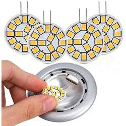 Kohree G4 LED Bulb 12V AC/DC Bi-Pin Base Ceiling Recessed Puck Light Bulb LED Replacement Halogen Bulb 20W Equivalent for RV Camper Trailer Motorhome 5th Wheel, Marine Boat (2 Watt, Warm White) 4 Pack