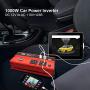 1000 Watt Inverter for Car Power Converter LncBoc Dual Ac Outlets 12V Dc to 110V Ac Modified Sine Wave Inverter With Usb Charger Battery Clips for Tablets, Laptop and Smartpho