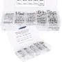 200pcs M3/M4/M5/M6/M8 Stainless Steel Flat Point Hex Socket Grub Screw, Socket Hex Grub Screw Set, with Storage Box, for Various Precision Instruments, Meters and Electronic Products