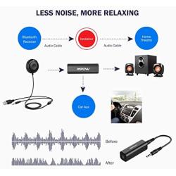 Mpow Ground Loop Noise Isolator for Car Audio/Home Stereo System with 3.5mm Audio Cable (Black)