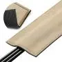 5-Ft Carpet Cord Cover for Short Pile Loop Style Carpet ONLY, Premium Cushioned Floor Cord Protector with Hook-and-Loop Fastener in Beige