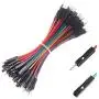 Premium Breadboard Jumper Wires Male to Male Male to Female Female to Female Square Head 0.1 24AWG 10 Colors 100-Pack by Hellotronics (10CM, MMx40 + MFx40 + FFx40)