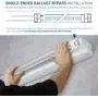 Hyperikon 4 Foot LED Tube, T8 T10 T12 40 Watt Replacement (18W), Single End Ballast Bypass, Frosted Lens, UL, Bright White, 24 Pack