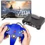 2 Pack N64 Controller, iNNEXT Classic Wired N64 Gamepad Joystick for Ultra 64 (Blue/Transparent Green)