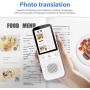 Language Translator Device Portable Voice Translator Support WiFi/Hotspot/Offline Smart Translator Device Two Way Real Time 2.4 Inch Touch Screen 138 Languages (White)