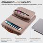 Voova Smart Laptop Sleeve Case Computer Carrying Bag with Attachable Separate Accessory Pouch, Compatible with 13-13.3 inch MacBook Air/MacBook Pro, 13 XPS / Chromebook / Notebook, Waterproof, Khaki