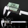 Digital Calipers Micrometer, POWERAXIS Electronic Vernier Calipers Measuring Tool Caliper Micrometer |150mm/0-6 Inch | with Large LCD Screen Inch/Fractions/Metric Conversion -Silver