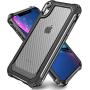 iPhone XR Case with [ Screen Protector Tempered Glass x2Pack] SUPBEC Protective Phone Cover with Silicone PC+TPU Shockproof Rubber Heavy Duty Case for iPhone XR Cases-Clear Black