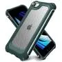 iPhone 6S Case, iPhone 6 Case with [ Screen Protector Tempered Glass x2Pack] SUPBEC Protective Phone Cover with Silicone PC+TPU Shockproof Rubber Heavy Duty Case for iPhone6 / iPhone6S-Clear Green
