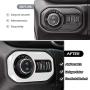 Headlight Lamp Switch Trim Cover Button Decoration Interior Accessories for 2018-2021 Jeep Wrangler JL JLU & Gladiator JT (White)