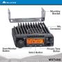 Midland 40 Watt GMRS MicroMobile Two-Way Radio - Long Range Walkie Talkie, 8 Repeater Channels, 142 Privacy Codes