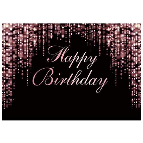 Funnytree 7x5ft Happy Birthday Party Backdrop Rose Golden Glitter Bokeh Sequin Spots Photography Background Pink Sparkle Shining Dots Girl Lady Baby Banner Cake Table Decoration Photo Booth