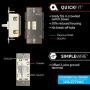 Enbrighten Almond Add QuickFit and SimpleWire, Z-Wave/Zigbee Smart Lighting Controls, Compatible with Alexa, Google Assistant, NOT A STANDALONE Switch, Toggle, 12732