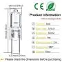 GY6.35 Halogen Bulb 50W Dimmable, Q50/CL/GY6/12V/T3/T4 JC Type GY6.35/G6.35 Bi-pin Base, AC/DC 12V, Warm White 2700K (10 Pack)