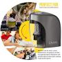 Electric Pencil Sharpener-CNASA Rechargeable Automatic Pencil Sharpener, Helical Blade to Fast Sharpen, Auto Stop Sharpener for 6-8mm No.2 & Colored Pencils for School Office Home Grey