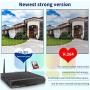 Wireless Security Camera System, 8 Channel Surveillance NVR Recorder and 8Pcs 1080P Home Outdoor Motion Activated IP Bullet Surveillance Cameras with Night Vision, 3TB Hard Drive