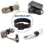 OneLeaf 80PCS Reusable Cable Ties, Black Adjustable 6-Inch Cord Organizer Ties, Multi-purpose Hook Loop Cable Management Wire Ties for Organizing Home, Office, Data Centers