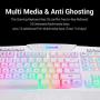 Redragon S101 Wired Gaming Keyboard and Mouse Combo RGB Backlit Gaming Keyboard with Multimedia Keys Wrist Rest and Red Backlit Gaming Mouse 3200 DPI for Windows PC Gamers (White)