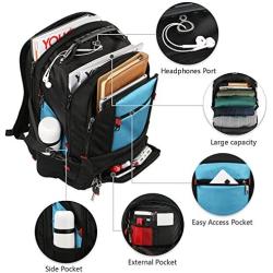 Laptop Backpack,Extra Large Backpacks with USB Charging Port,TSA Travel Computer Backpack for Men and Women, Water Resistant College School Bookbag Fits 17 Inch Laptops and Notebooks,Blue