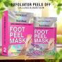 MYSTERE BEAUTE Foot Peel Mask, 2 Pack Exfoliating Foot Mask for Cracked Heels, Dry Skin and Calluses - Lavender Scented Foot Peel and Foot Care - Skin Care Tools for Men and Women