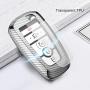 ELOHEI for Ford Key Fob Cover Case, Soft TPU Key Fob Case Protector Holder for 2017 2018 2019 Ford Fusion F150 F250 F350 F450 F550 Edge Explorer Escape Mustang Remote Keyless Entry (Silver)