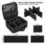 LOMEZI Travel Makeup Train Case Makeup Bag Cosmetic Bag Organizer for Women Organizer Portable Storage Bag with Shoulder Strap Adjustable Dividers for Makeup Brushes Toiletry Travel Accessories