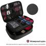 ProCase Electronics Travel Organizer Storage Bag, Double Layer Universal Traveling Gear Accessories Carrying Cover Pouch for iPad Mini Cables Phone Chargers Adapter Flash Hard Drive and More –Black