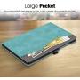 Fintie Case for Samsung Galaxy Tab S5e 10.5 2019 Model SM-T720(Wi-Fi) SM-T725(LTE) SM-T727(Verizon/Sprint/AT&T), Multi-Angle Viewing Stand Cover with Pocket Auto Sleep Wake Feature, Denim Turquoise