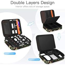 Electronic Organizer Bag, FINPAC Portable Accessories Storage for Cable/Cord/Charger/Phone/USB/SD Card, Portfolio Tablet Sleeve Carrying Case for iPad Pro 11 in/10.2'' New iPad/10.5'' iPad Air/9.7'' iPad