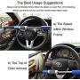 LC Prime Steering Wheel Lock Universal Vehicle Car Truck Van SUV Keyless Password Coded Twin Hooks Extendable Retractable Heavy Duty Security Guard Anti Theft Steel Plastic Blue
