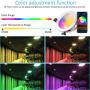 FVTLED 15W 6 inch Smart LED Recessed Downlight, Bluetooth Mesh Retrofit 1200LM 2700K-6500K Dimmable RGBWC Multicolor Color 5 in 1 Ceiling Spotlight Can Light (1pcs)
