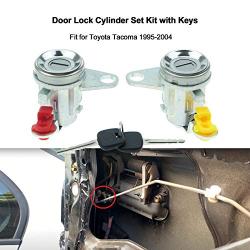 Door Lock Kit with Keys Fits for Toyota Tacoma 1995-2004 Front Driver and Passenger Side Cylinder 4 Set Replace 6905135070 69052-35070 DL-107 DL108R