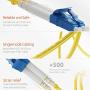 LC to LC Fiber Patch Cable Single Mode Duplex - 2m (6.56ft) - 9/125um OS1 LSZH (2 Pack) - Beyondtech PureOptics Cable Series