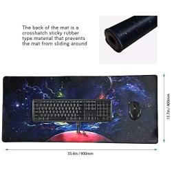 Extended Gaming Mouse Pad Custom Design Computer Gaming Mouse Mat with Smooth Surface XXL Large Size Desk Pad with Non-Slip Rubber Base Ideal for Keyboard, PC and Laptop (90X40 Little dogY11)