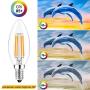 12 Pack Dimmable E12 LED Candelabra Bulb, 40 Watt Equivalent B11 LED Chandelier Light Bulbs, Warm White 2700K, 350 Lumens, Candelabra Base, Home Decorative