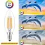 12 Pack Dimmable E12 LED Candelabra Bulb, 40 Watt Equivalent B11 LED Chandelier Light Bulbs, Warm White 2700K, 350 Lumens, Candelabra Base, Home Decorative