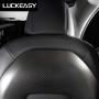 LUCKEASY True Carbon Fiber Seat Back for Tesla Model 3 2018-2020 Seat Back Protection Patch (Carbon Matt) 2pcs/Set
