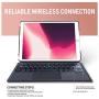Keyboard Case for New iPad 8th Generation 10.2 inch 2020 / 7th (10.2 2019) / iPad Air 3rd Generation 10.5 2019/iPad Pro 10.5 2017– Stable Touchpad Function- (10.2/10.5'', Rose Gold)