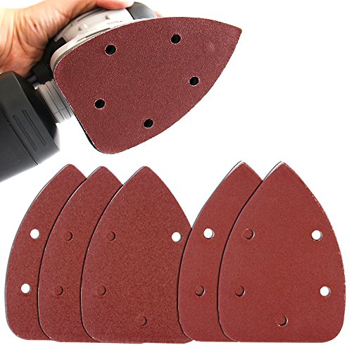 Coceca Mouse Detail Sander Sandpaper 50pcs Sanding Paper Assorted 35pcs 120Grits & 15pcs 240Grits Mouse Sandpaper