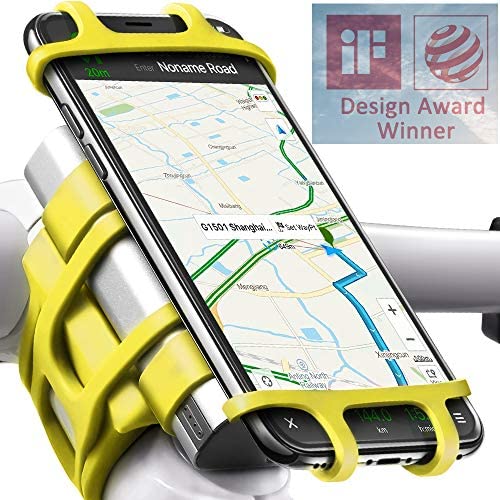 ANCwear Bike Motorcycle Phone Mount, 5-in-1 Portable Phone Holder, Adjustable Silicon Universal Fit Handlebars and Smart Phones Like iPhone Xs Max R X 8 Plus 7 Samsung ANCwear Bike Motorcycle Phone Mount, 5-in-1 Portable Phone Holder, Adjustable Silicon Universal Fit Handlebars and Smart Phones Like iPhone Xs Max R X 8 Plus 7 Samsung