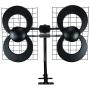 Antennas Direct Clearstream 4 TV Antenna, 70+ Mile Range, UHF, Multi-Directional, Indoor, Attic, Outdoor, Mast W/Pivoting Base/Hardware/Adjustable Clamp/Sealing Pads, 4K Ready, Black – C4-CJM