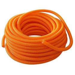 Absolute USA SLT34OR 3/4-Inch x 100-Feet Orange Split Loom Split Wire Loom Polyethylene Conduit Corrugated Plastic Tubing Sleeve for Various Automotive, Home, Marine, Industrial Wiring Applications