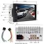 CAMECHO 7'' Double Din Car Stereo Audio Bluetooth MP5 Player USB FM Multimedia Radio+ 4 LED Mini Backup Camera with Steering Wheel Remote Support Mobile Phone Synchronization (Used in Android /iOS)