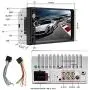 CAMECHO 7'' Double Din Car Stereo Audio Bluetooth MP5 Player USB FM Multimedia Radio+ 4 LED Mini Backup Camera with Steering Wheel Remote Support Mobile Phone Synchronization (Used in Android /iOS)