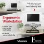 VERGO Standing Desk Converter Kit, Adjustable Height, 26'' Wide Laptop, Monitor and Computer Riser