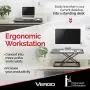 VERGO Standing Desk Converter Kit, Adjustable Height, 26'' Wide Laptop, Monitor and Computer Riser