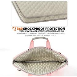 KINGSLONG Laptop Case Sleeve 15 15.6 16 Inch Laptop Bag Lightweight Slim Computer Notebook Ultrabooks Carrying Case Briefcase Cover for Men Women Pink