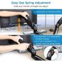 HUANUO Dual Monitor Stand - Adjustable Spring Monitor Desk Mount Swivel Vesa Bracket with C Clamp, Grommet Mounting Base for 17 to 27 Inch Computer Screens - Each Arm Holds 4.4 to 14.3lbs